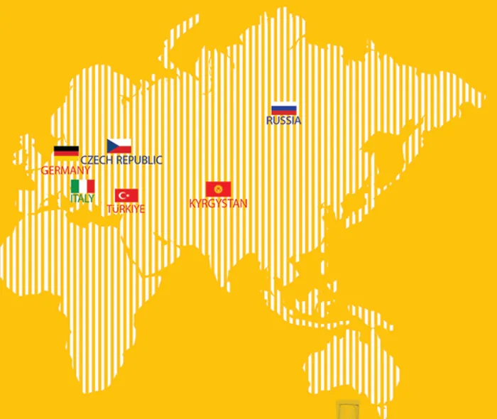 Map of export markets